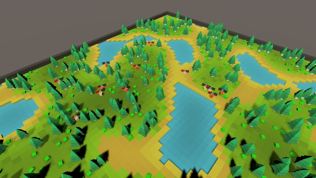 A basic ecosystem simulator in Unity